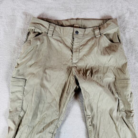 Duluth Trading Co Pants Womens 14 Tan Dry on the Fly Cargo Hiking Outdoor Campin - Picture 2 of 11